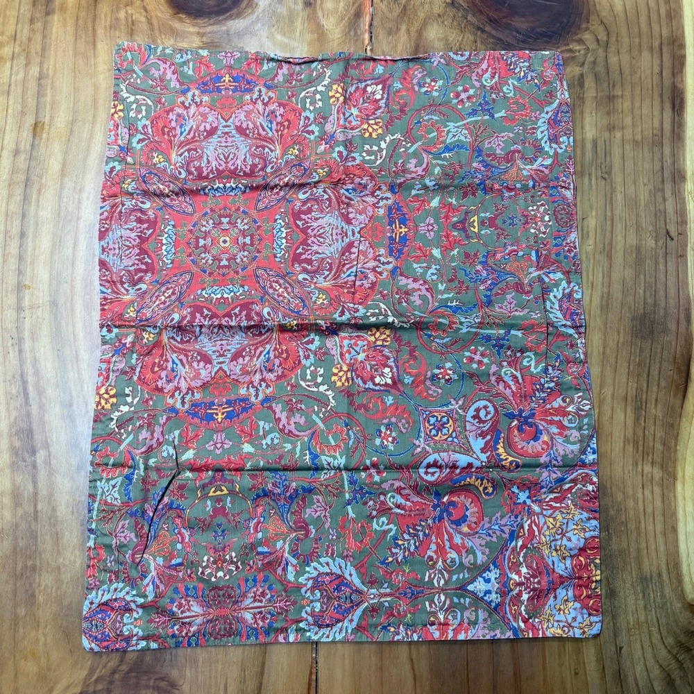 Vintage Ralph Lauren Pillowcase Galahad Medieval Paisley 28 x 22.5 J3-18